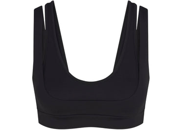 Nike x SKIMS Women's Matte Double Strap Scoop Bra Obsidian