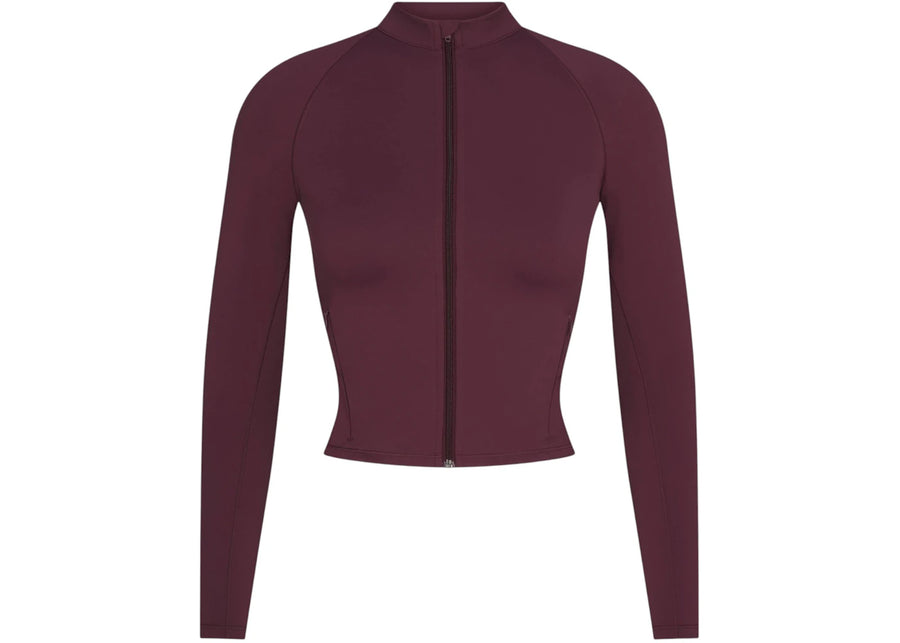 Nike x SKIMS Women's Matte Mock Neck Full Zip Jacket Currant