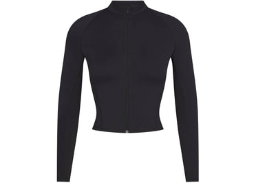 Nike x SKIMS Women's Matte Mock Neck Full Zip Jacket Obsidian