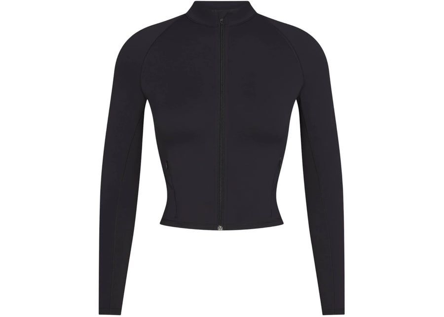 Nike x SKIMS Women's Matte Mock Neck Full Zip Jacket Obsidian