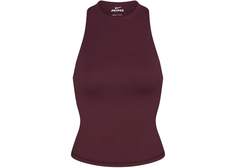 Nike x SKIMS Women's Matte Mock Neck Racer Tank Currant