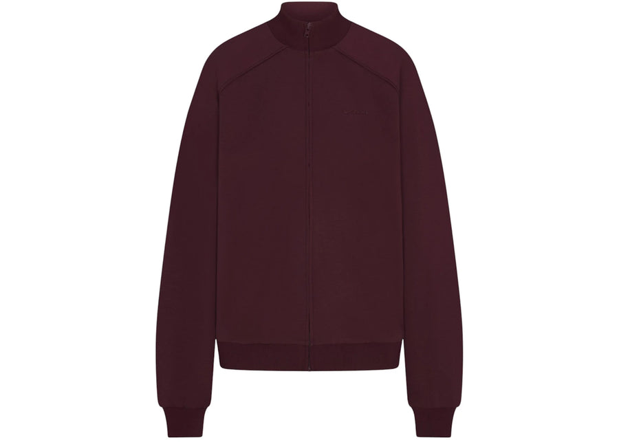 Veste de survêtement oversize Nike x SKIMS pour femme, en tricot mat, couleur groseille