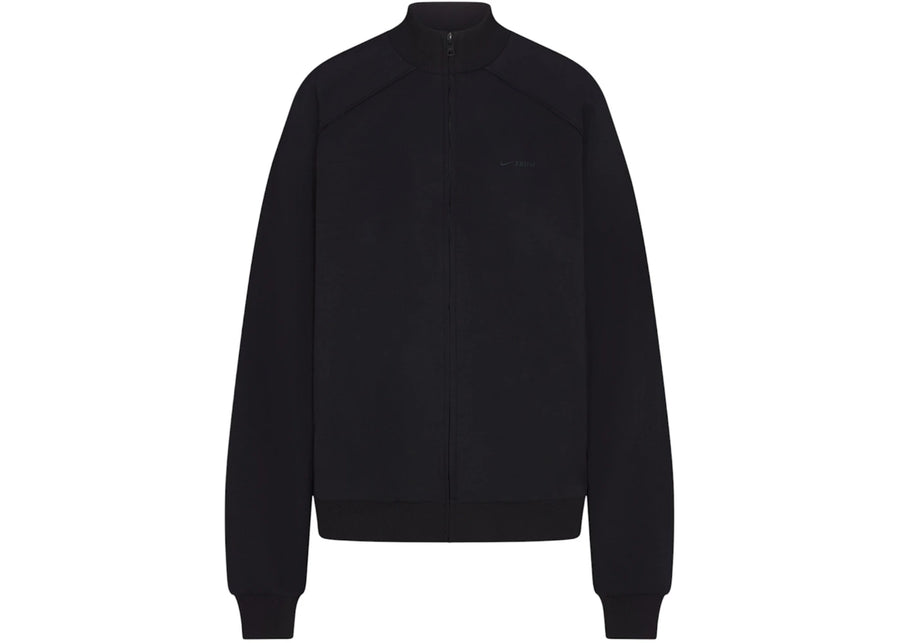Veste de survêtement oversize Nike x SKIMS pour femme, coloris Obsidian, finition mate.
