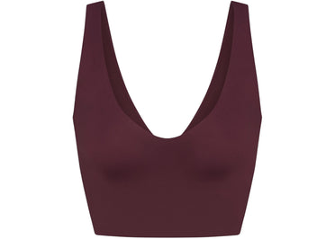 Nike x SKIMS Women's Matte V-Neck Bra Top Currant