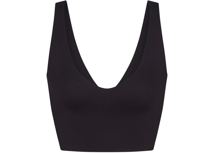 Nike x SKIMS Women's Matte V-Neck Bra Top Obsidian
