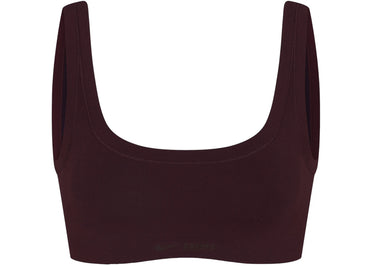 Soutien-gorge Nike x SKIMS Vintage Seamless à col rond pour femme, couleur groseille
