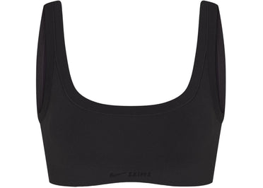 Soutien-gorge Nike x SKIMS Vintage Seamless à col rond pour femme, couleur obsidienne