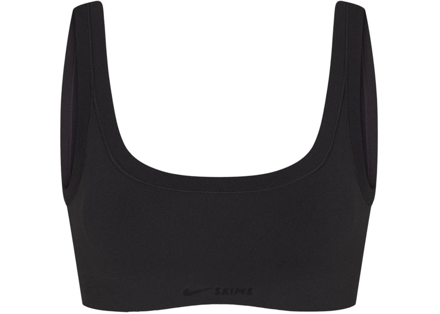 Soutien-gorge Nike x SKIMS Vintage Seamless à col rond pour femme, couleur obsidienne