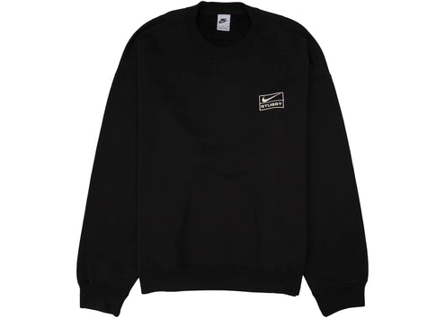 Nike x Stussy Wash Crew Fleece Black