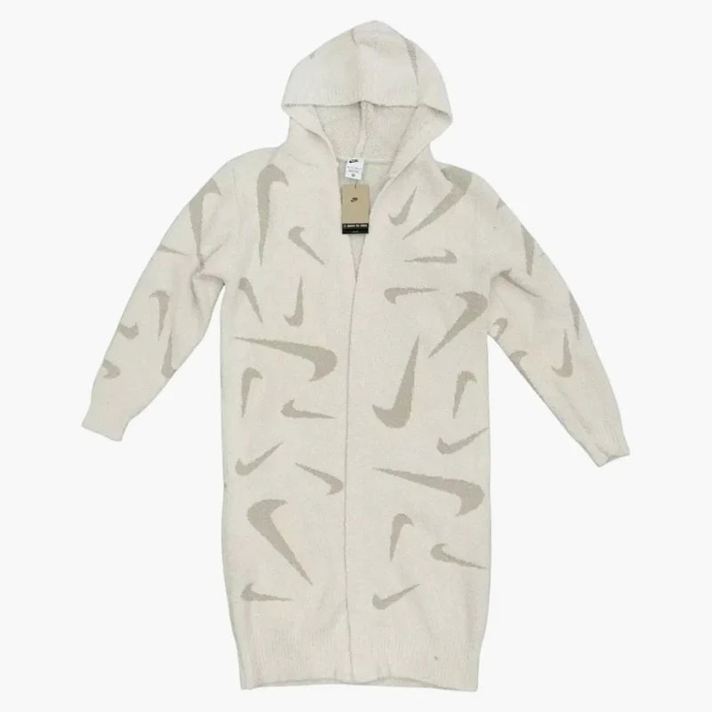 Nike Sportswear Women's Phoenix Cozy Boucle Long Knit Cardigan White