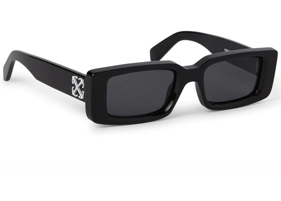Lunettes de soleil rectangulaires OFF-WHITE Arthur Noir/Gris foncé (OERI127S24PLA0011007-FR)