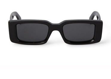OFF-WHITE Arthur Rectangle Sunglasses Black/Dark Grey (OERI127S24PLA0011007-FR)