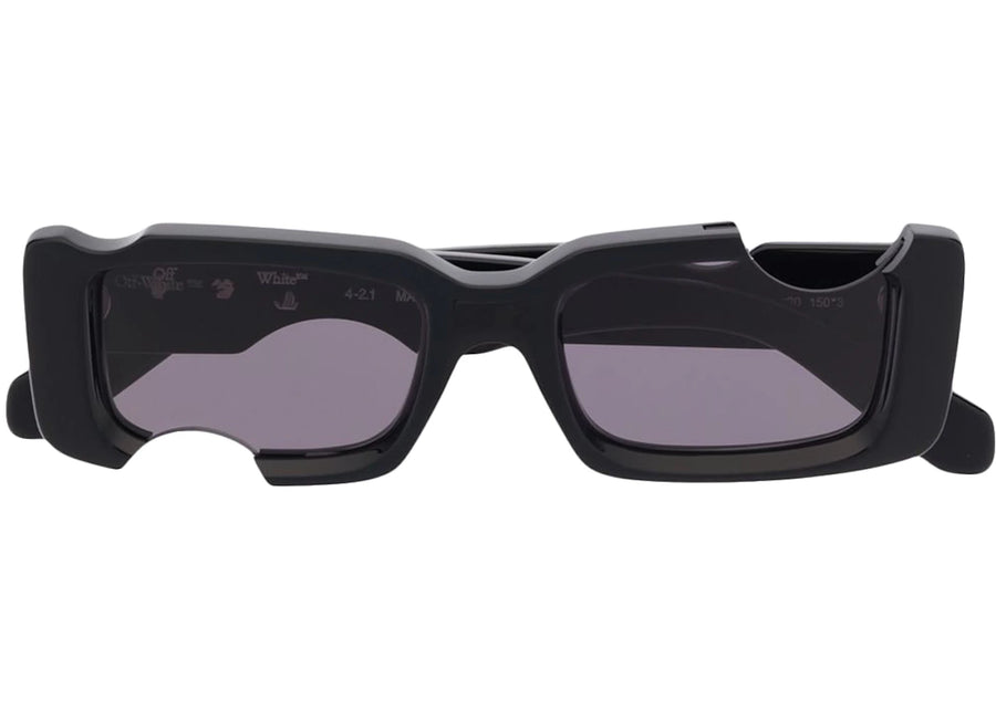Lunettes de soleil OFF-WHITE Cady à monture rectangulaire ajourée Noir/Blanc/Gris (SS22) (OERI006C99PLA0011007)