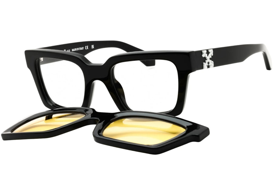 Lunettes de soleil à clip OFF-WHITE noires et jaunes (OERI14CC99PLA0011018)