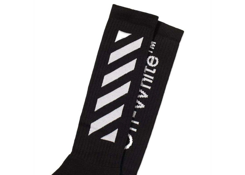 OFF-WHITE Diag Mid Length Socks Black