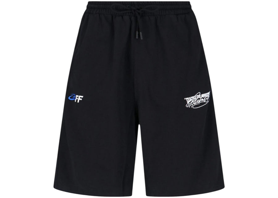 OFF-WHITE Exactly The Opposite Arrow Skate Sweatshorts Black/White