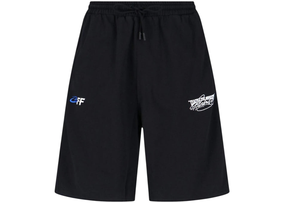 OFF-WHITE Exactly The Opposite Arrow Skate Sweatshorts Black/White