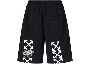 OFF-WHITE Exactly The Opposite Arrow Skate Sweatshorts Black/White