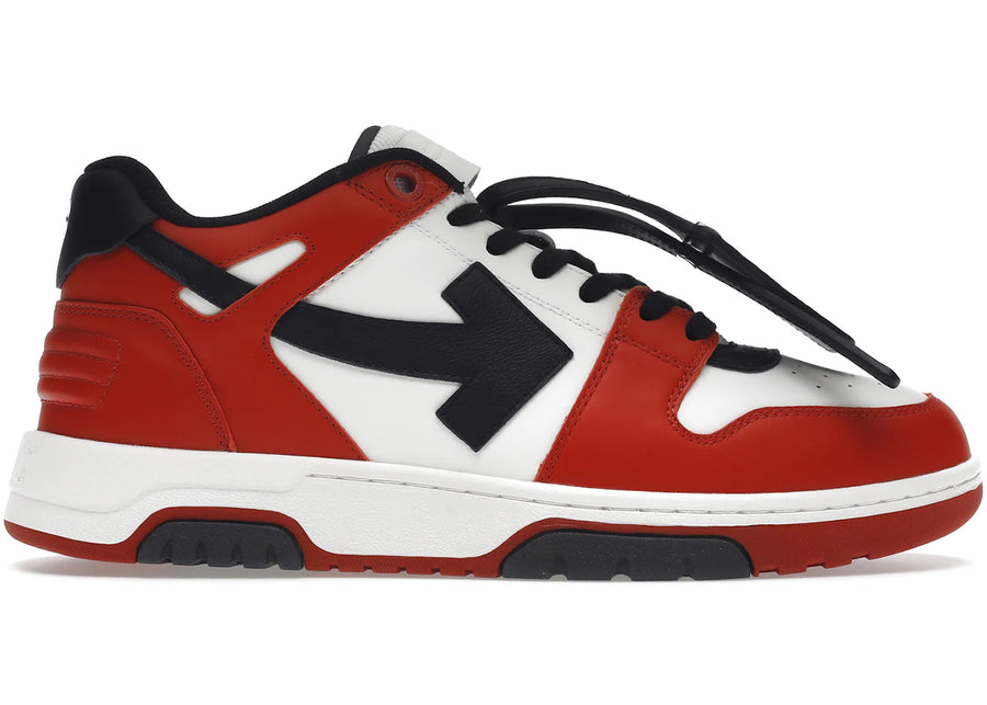 OFF-WHITE Out Of Office OOO Low Tops Black White Red