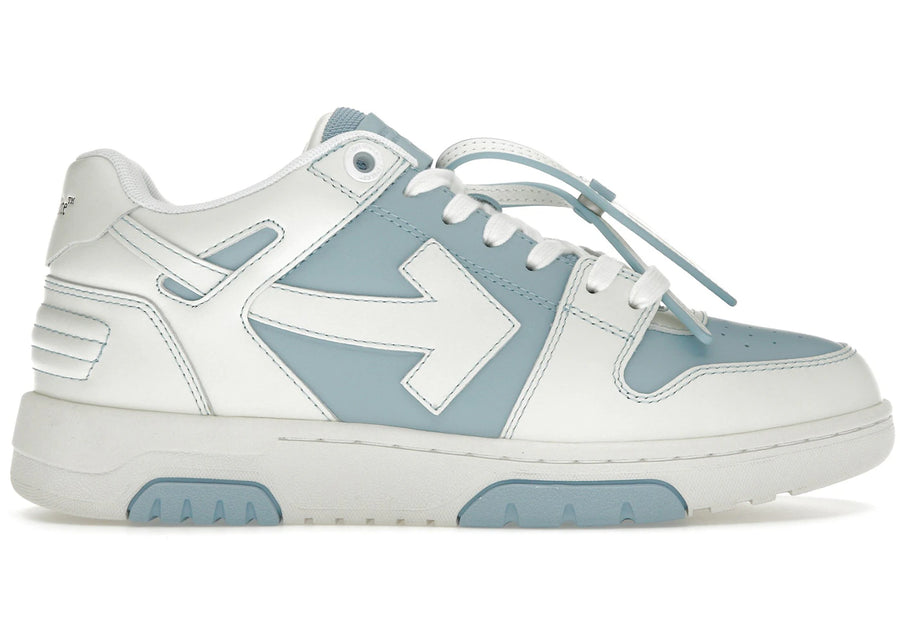 OFF-WHITE Out Of Office OOO Baskets basses Bleu clair Blanc