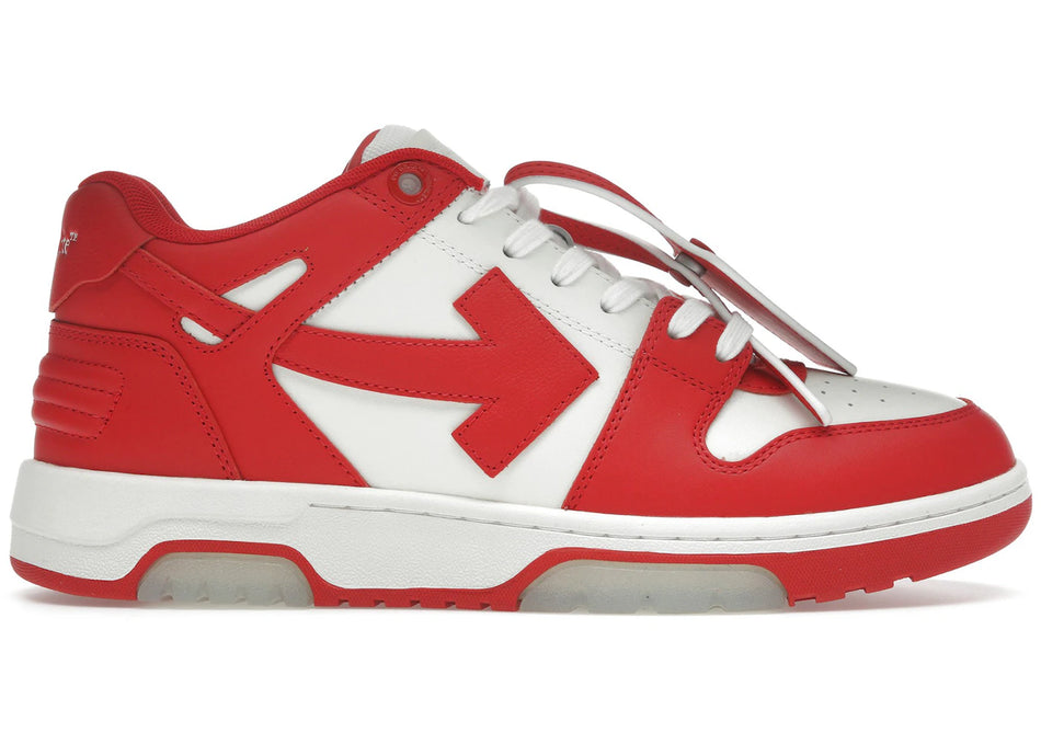 OFF-WHITE Out Of Office OOO Low Tops Red White