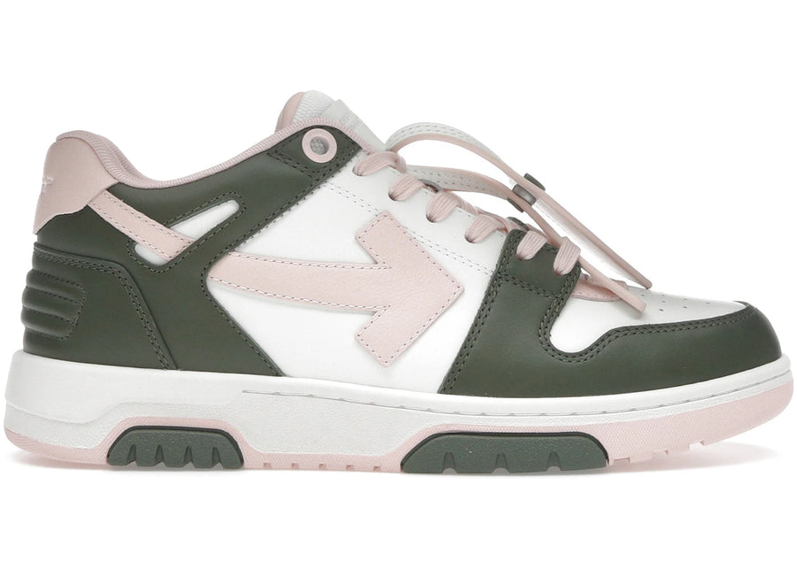Baskets basses OFF-WHITE Out Of Office OOO blanches, vertes et roses (Femme)