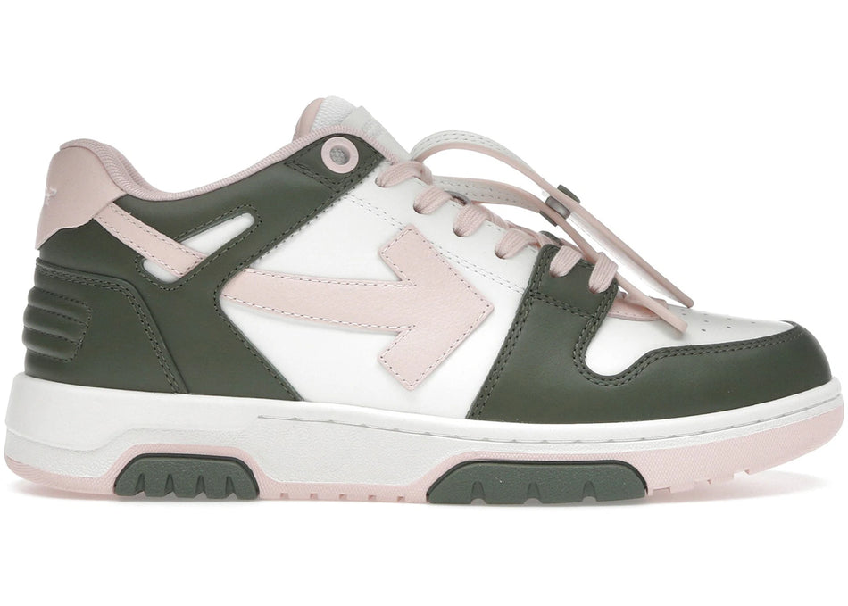 OFF-WHITE Out Of Office OOO Low Tops White Green Pink (Women's)