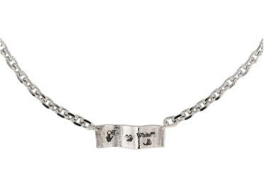 OFF-WHITE Swimming Logo Necklace Silver