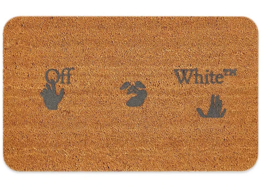 Tapis de porte marron OFF-WHITE avec logo homme nageur