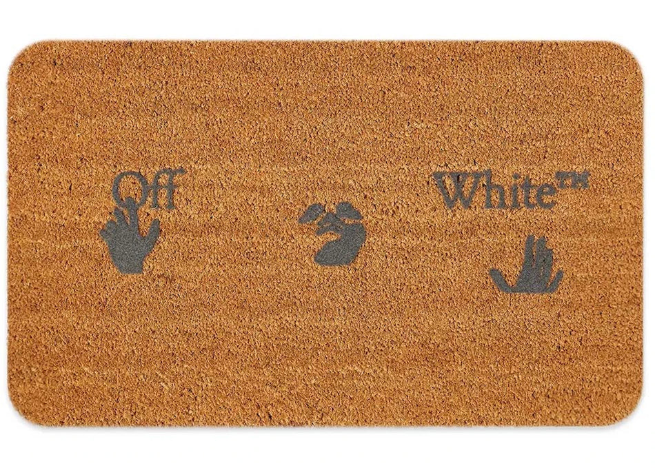 OFF-WHITE Swimming Man Logo Doormat Brown