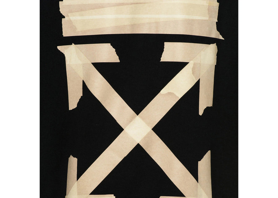 OFF-WHITE Tape Diag Arrows Hoodie Black/Beige