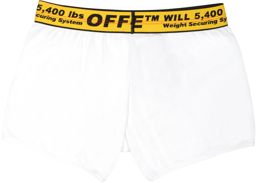 Lot de trois boxers en coton stretch OFF-WHITE (Collection printemps-été 2019) Blanc/Jaune/Noir