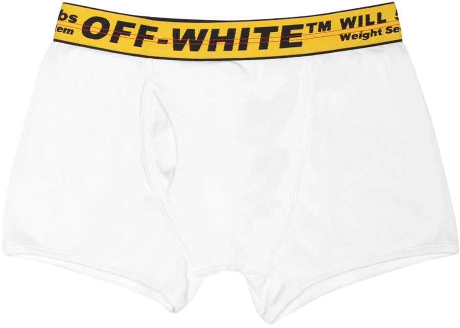 Lot de trois boxers en coton stretch OFF-WHITE (Collection printemps-été 2019) Blanc/Jaune/Noir