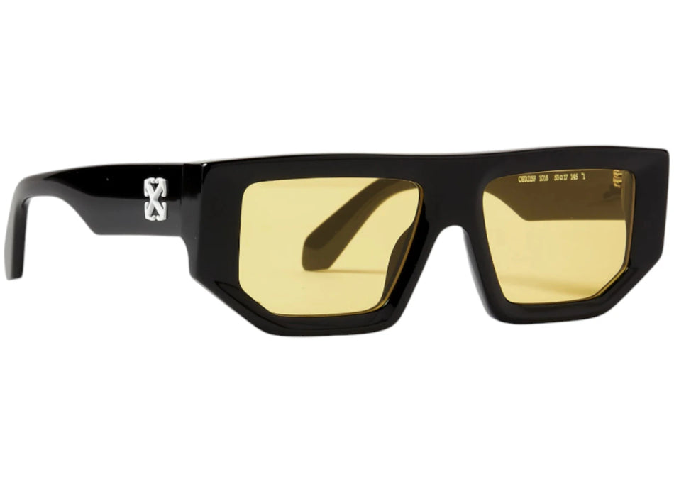 OFF-WHITE Vancouver Sunglasses Black Yellow (OERI13FF24PLA0011018-FR)