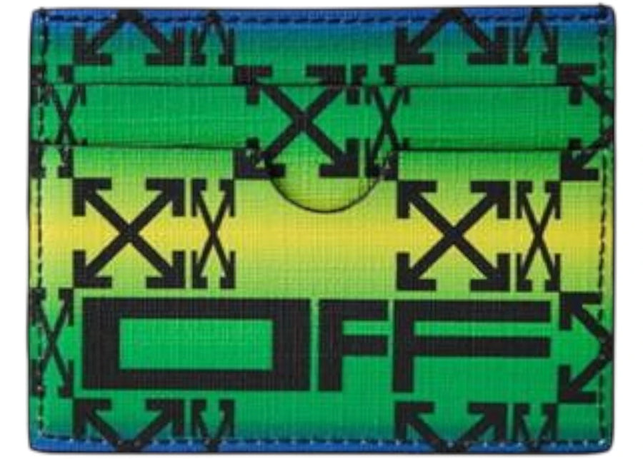 Étui à cartes monogrammé zippé OFF-WHITE multicolore