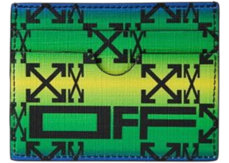 OFF-WHITE Zipped Monogram Card Case Multicolor