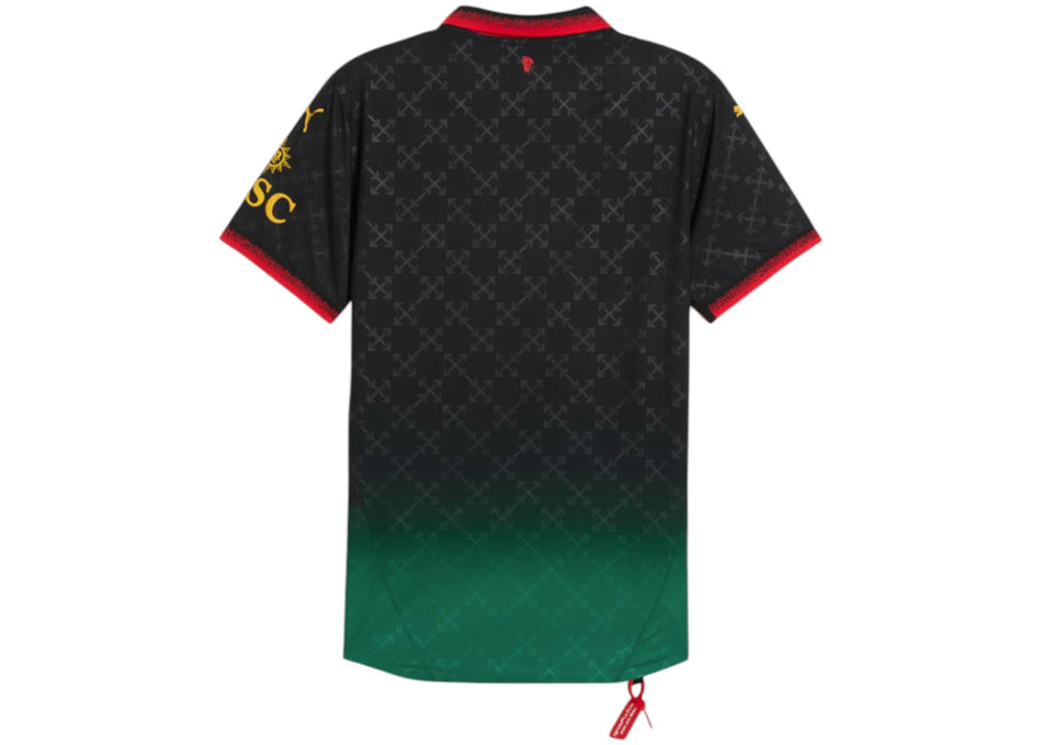 OFF-WHITE x Puma AC Milan Authentic Jersey Black/Power Green