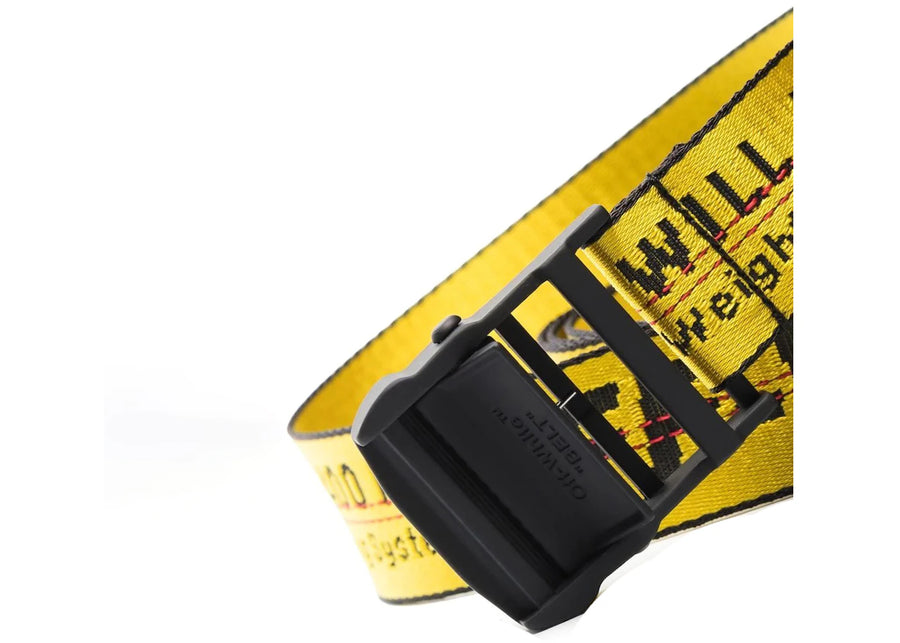 Ceinture industrielle classique OFF-WHITE jaune/noire