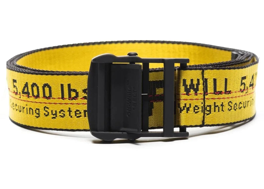 Ceinture industrielle classique OFF-WHITE jaune/noire