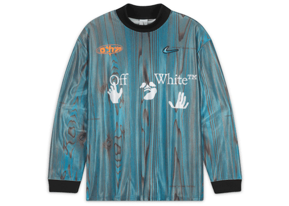 OFF-WHITE x Nike 001 Soccer Jersey Blue