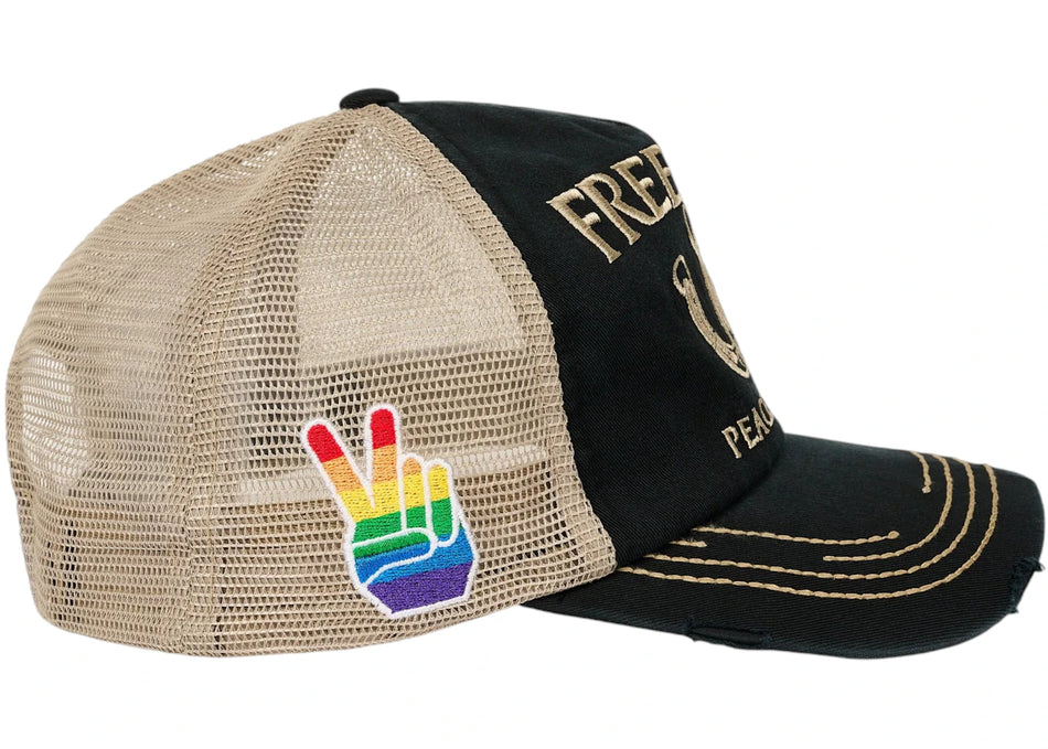 Palace Freedom Distressed Trucker Black