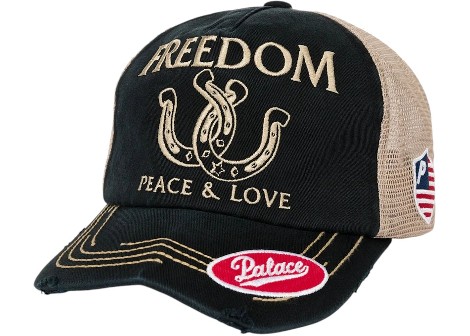 Palace Freedom Distressed Trucker Black