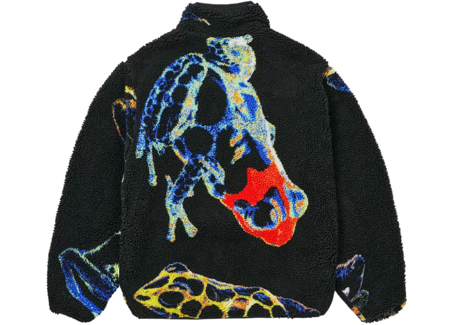 Veste polaire réversible Palace Frogger noire