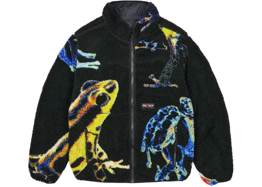 Veste polaire réversible Palace Frogger noire
