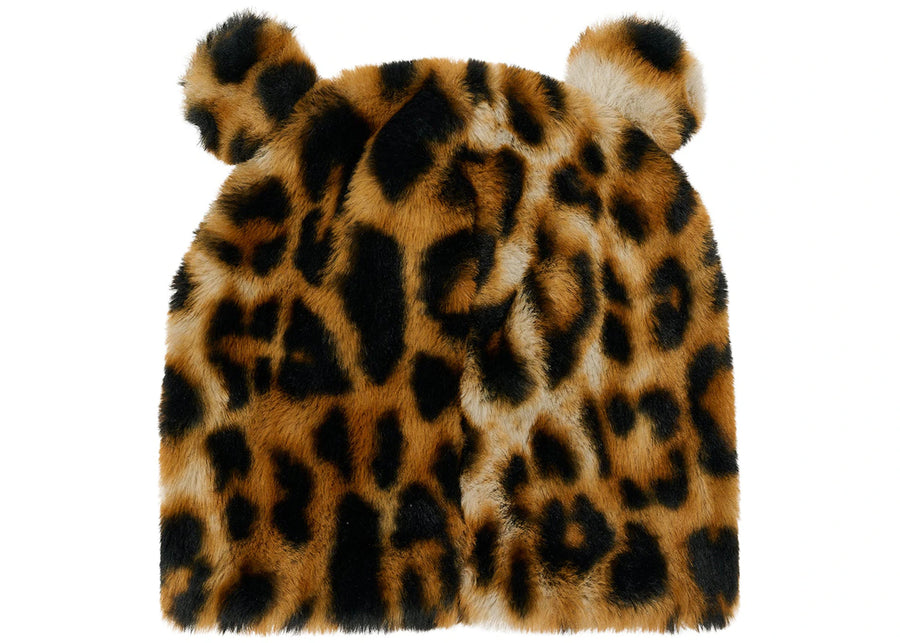 Palace Furry Ears No Cuff Beanie Leopard
