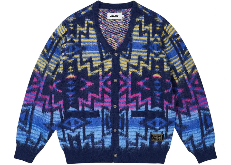 Palace Navajo Knit Cardigan Blue