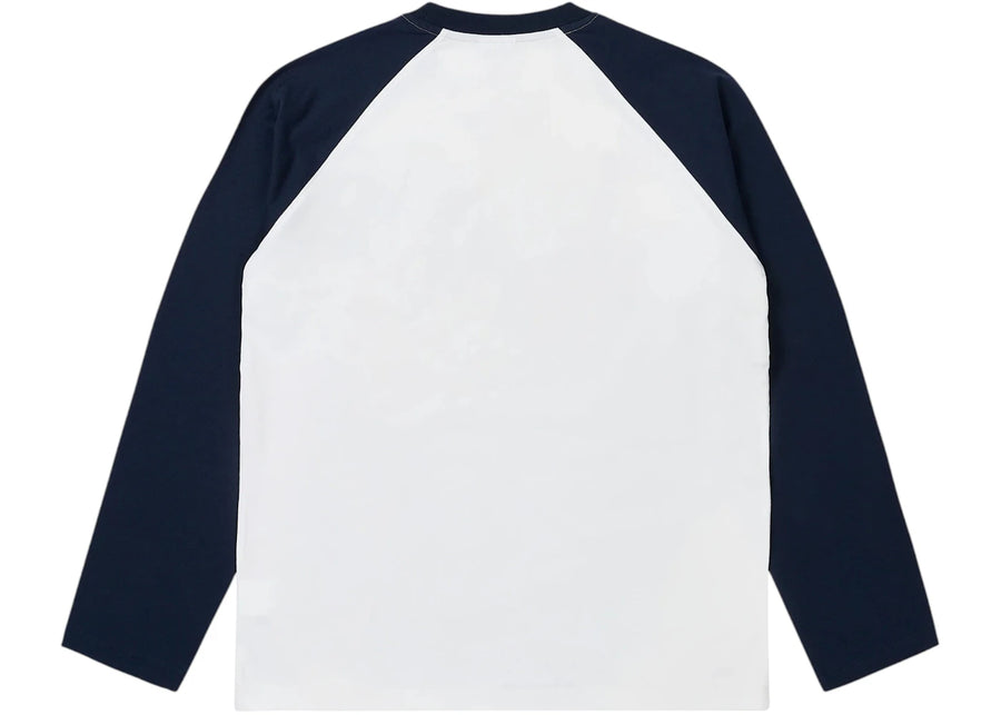 T-shirt à manches longues raglan Palace Rear View, bleu marine/multicolore