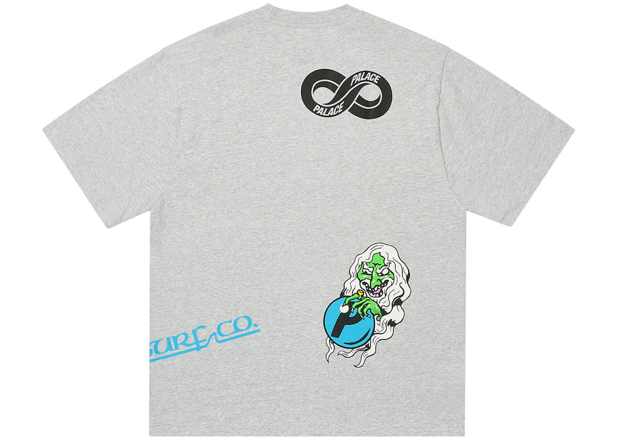 T-shirt gris chiné, sponsor du Palace