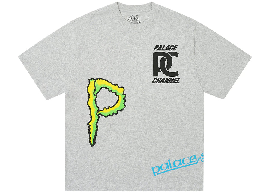T-shirt gris chiné, sponsor du Palace