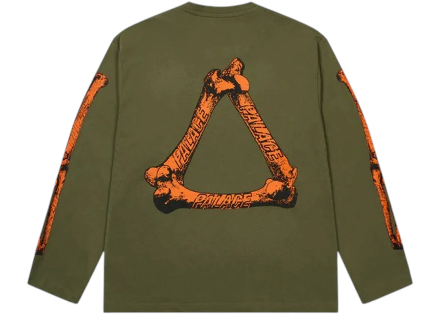 T-shirt à manches longues Palace Tri-Bone, vert foncé